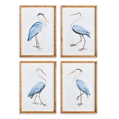 Elegant Blue Heron Coastal Prints