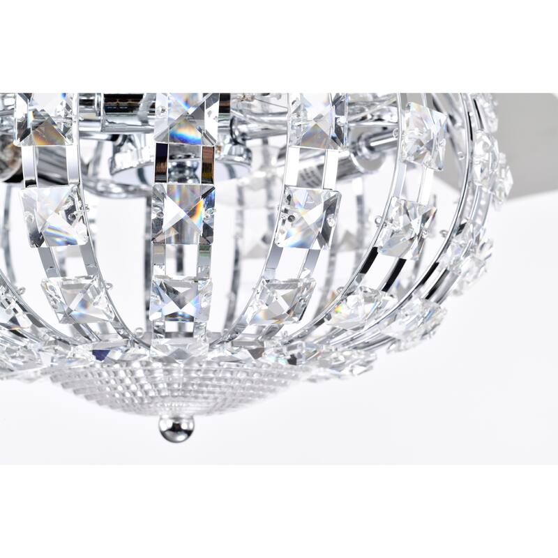 Ailani 52 Inch Chrome Polished Finish Crystal-Diamond Glam Style Ceiling Fan with Remote