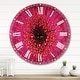 preview thumbnail 7 of 7, Designart 'Macro Photo of Gerbera Flower' Oversized Floral Wall CLock 29 in. wide x 29 in. high