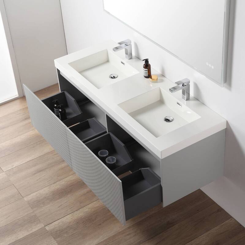 Floating Bathroom Vanity with Sink, Wall Mounted Vanity