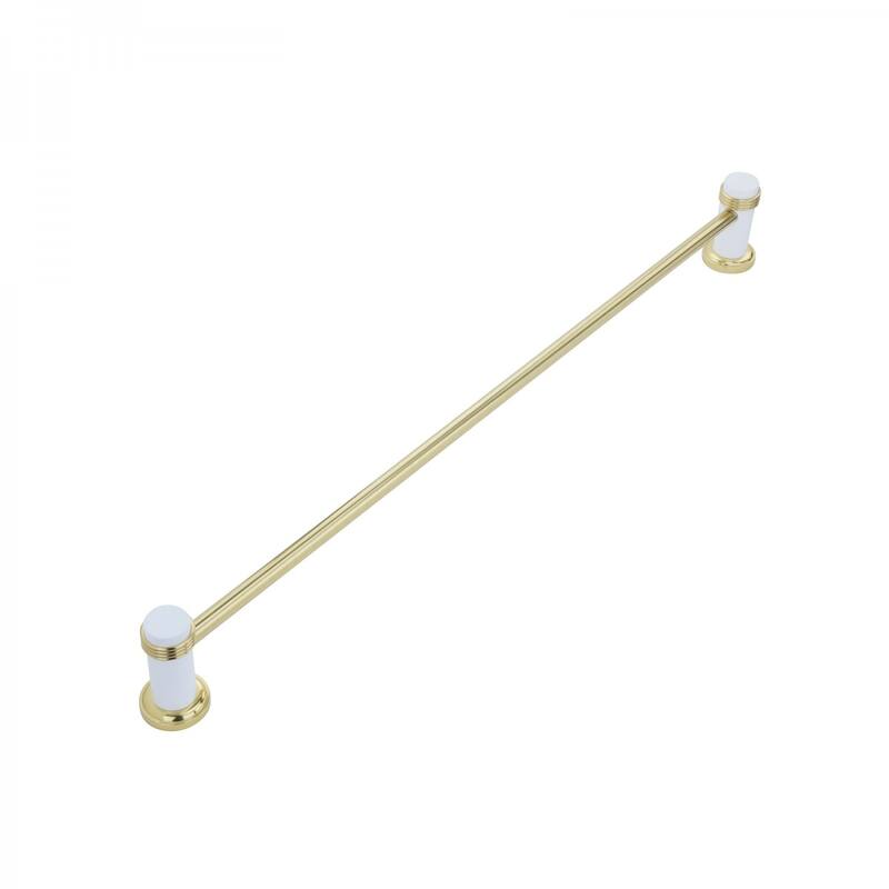 Victorian Towel Bar for Bathroom Spectrum Chrome Brass 32 Inch Renovators Supply