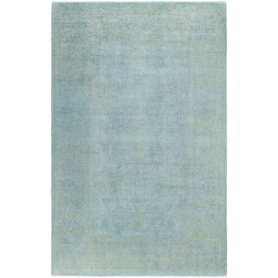 Overdyed One-of-a-Kind Hand-Knotted Area Rug - Gray - 6' 2" x 9' 6"