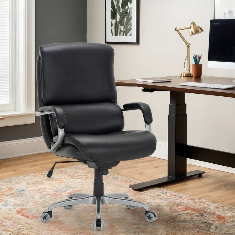 Ergonomic Executive Chair - 400lb Heavy Duty with 3D Flip-Up Arms & Extended Waterfall Seat, Breathable for Professional Suites