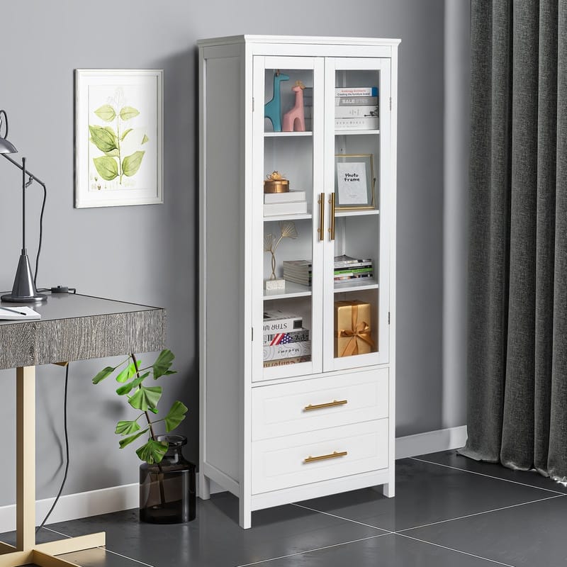 White MDF Bathroom Cabinet