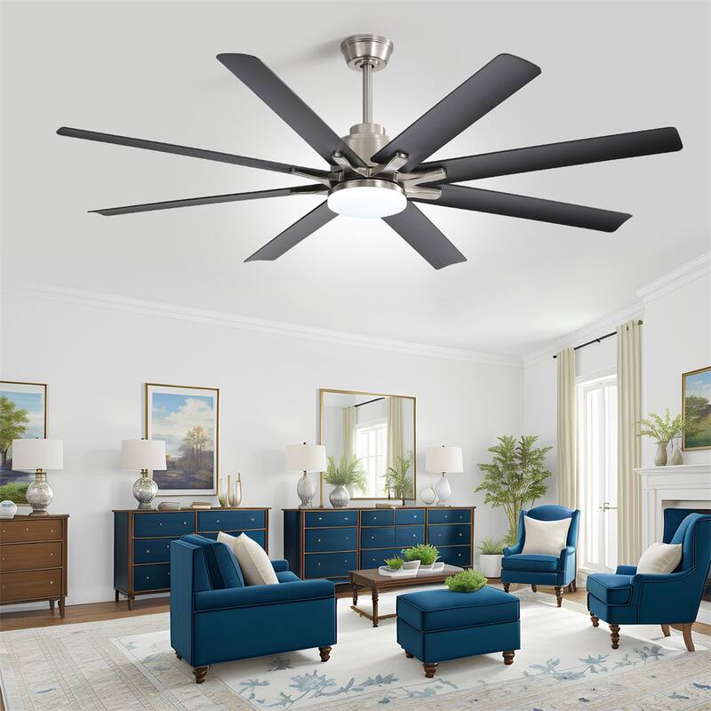 66" Dimmable Led Ceiling Fan with Remote Control,Reversible DC Motor