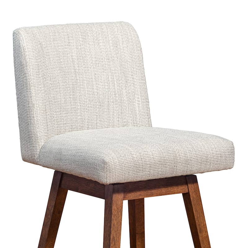 Basila Upholstered Bar or Counter Height Swivel Barstool
