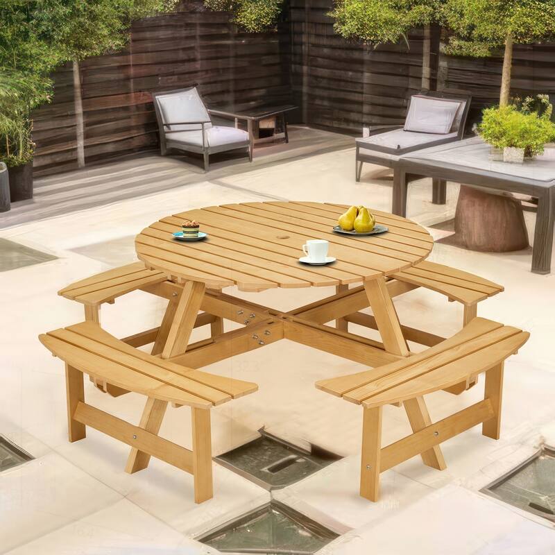 Outdoor Picnic Table Set with Multiple Features for All Seasons