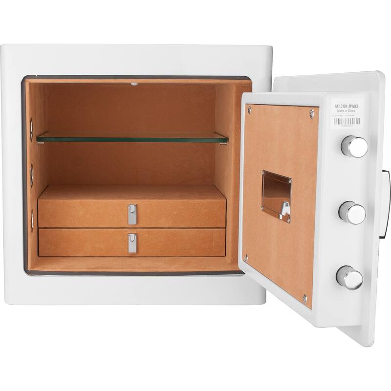1.01 Cubic Ft White Jewelry Safe