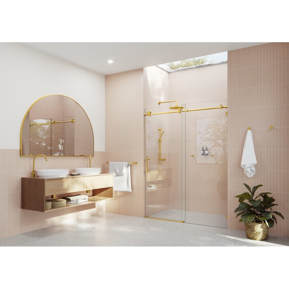 Glass Warehouse 52 in. - 56 in. x 78 in. Frameless Sliding Shower Door