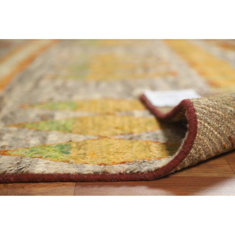 Geometric Moroccan Oriental Area Rug Handmade Multi-Color Wool Carpet - 7'2" x 10'0"