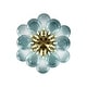 preview thumbnail 17 of 56, 18-Light Cluster Blue Glass Bubble Chandelier - 25in Wide Gold