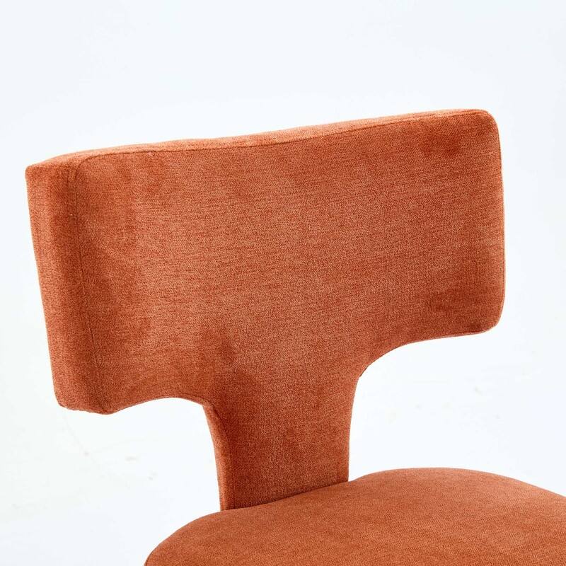 Counter Height Bar Stools Set of 2, Farmhouse Linen Fabric Upholstered Accent Chair Curved Backrest with Copper Nails around