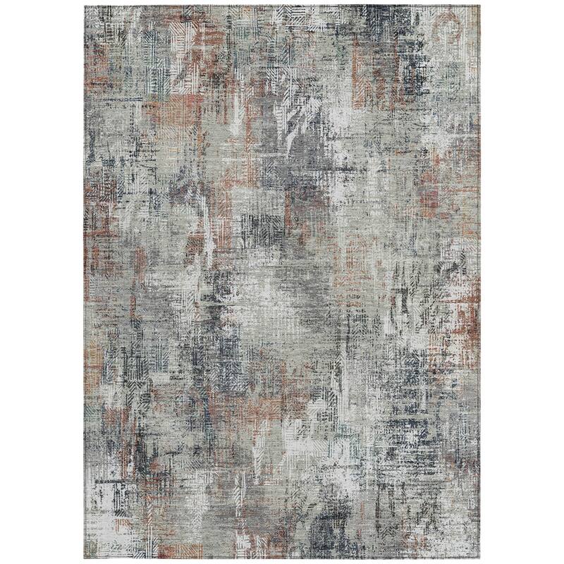 HomeRoots Abstract Transitional Rectangle Outdoor Rug