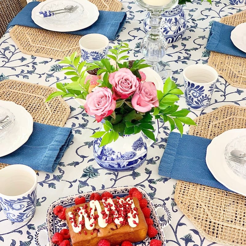 Round Tablecloth- Floral Green Ivy