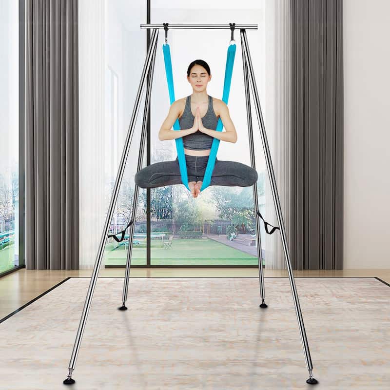 Aerial Yoga Frame with Hammock, 9.67ft Stand for Indoor Outdoor Use
