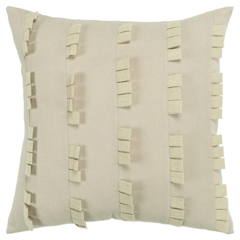 HomeRoots 20" Ivory Cotton Pillow