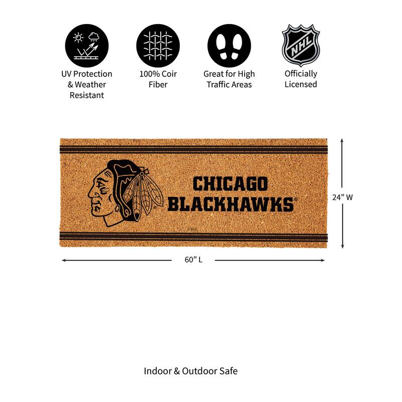 Chicago Blackhawks Monochrome Indoor/Outdoor Coir Door Mat