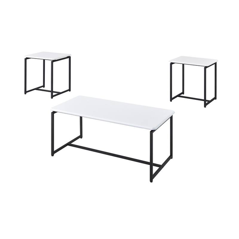 GT 3 Piece Carbon Fiber Wrap Coffee Table and End Table Set