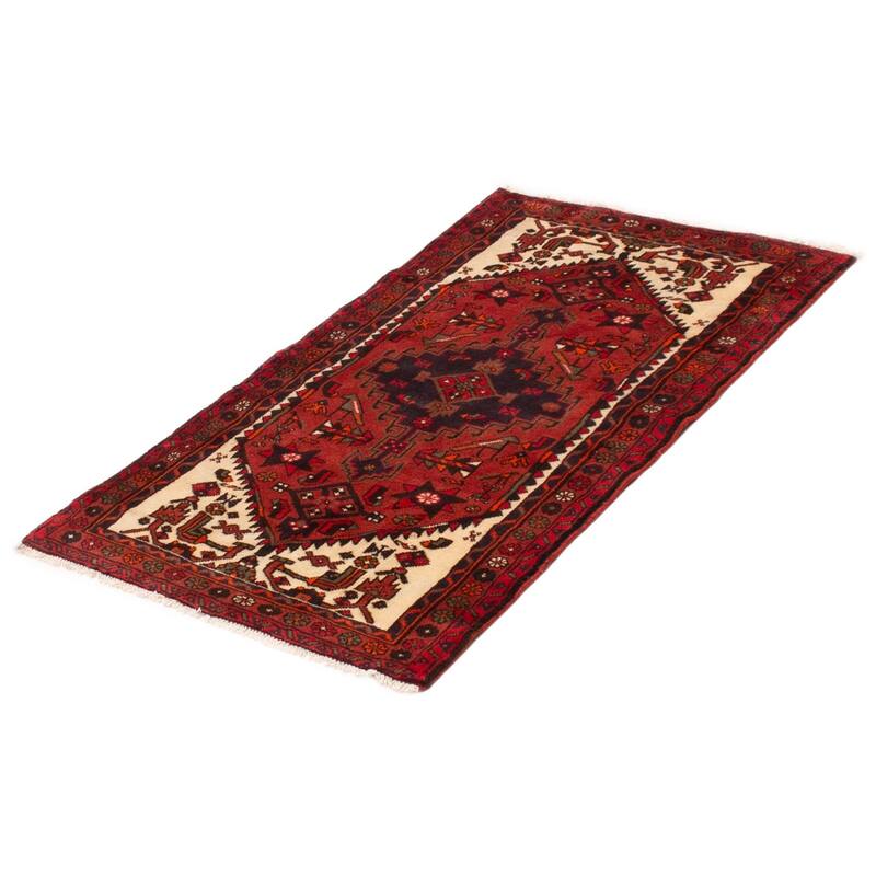 ECARPETGALLERY Hand-knotted Andelz Red Wool Rug - 3'0 x 4'11