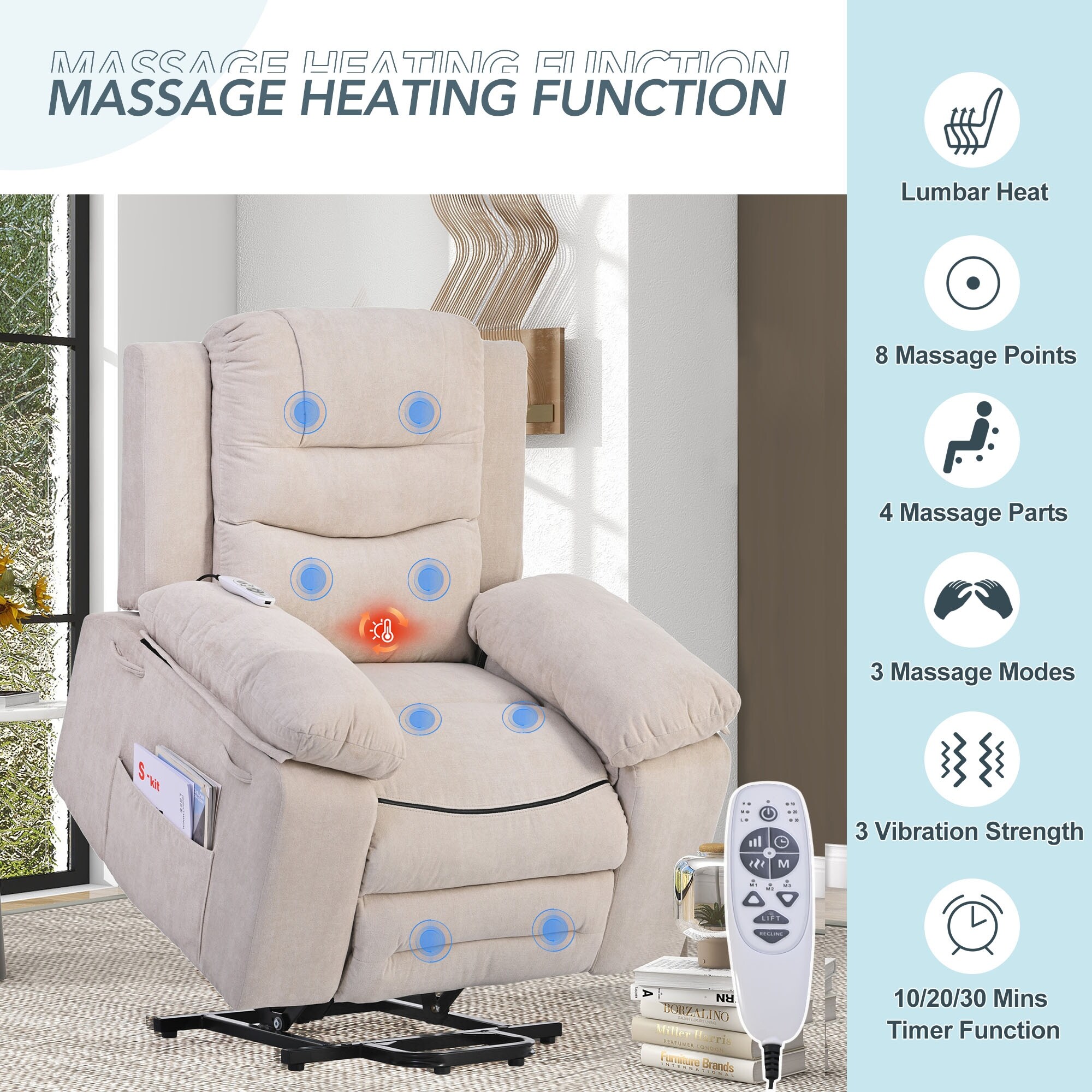 Recliner with massage function best sale