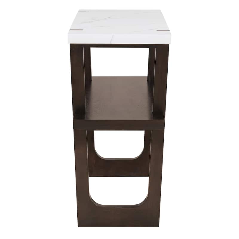 Retro Narrow Console Table with Open Shelf