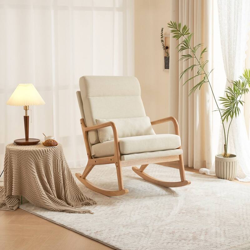 39.37'' W High-Back Dual-Use Upholstered Rocking Chair/Accent Chair