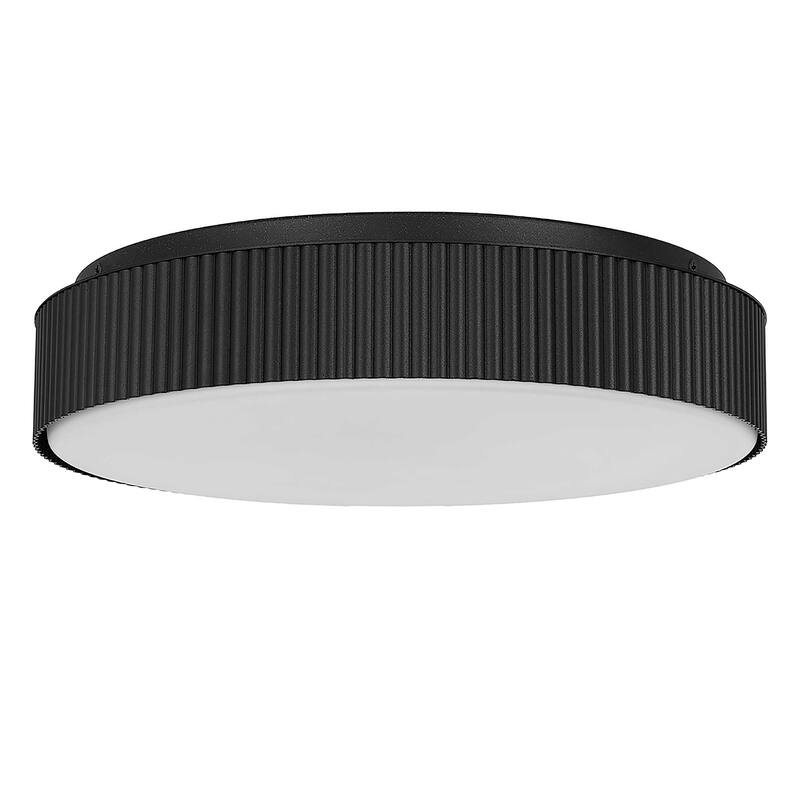 13 Inch LED Flush Mount Light Etched Glass Shade 35W 1600 Lumens