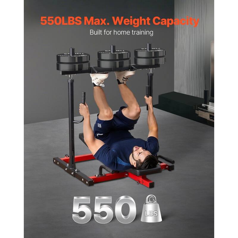 3-Level Adjustable Leg Press Machine for Targeted Lower Body Exercise at Home with Carbon Steel Frame - 50” x 48” x 46”