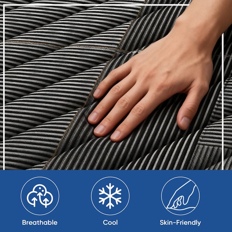 Pocassy 12Inch Mattress Hybrid Mattress Gel Memory Foam & Zone Pocket Coil Support