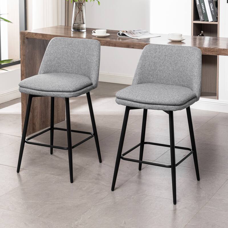 Swivel Bar Stools ,with Back and Metal Legs, ,Counter Stools