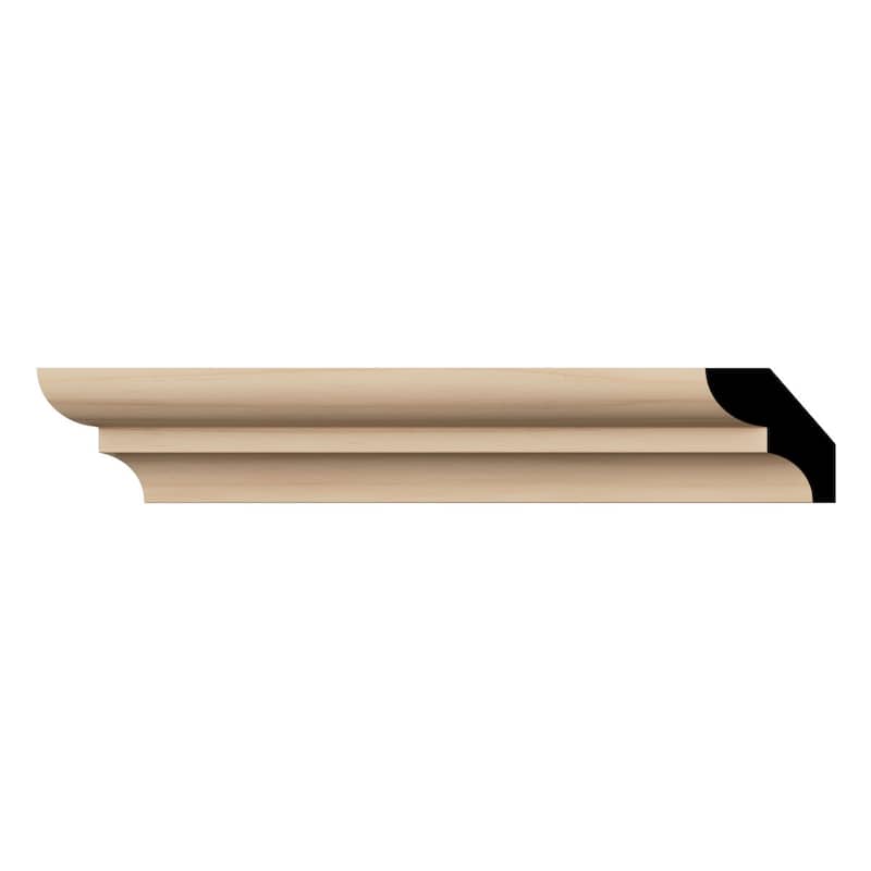 WM75 9/16-in D x 1-5/8-in W x 96-in L Americraft Solid Hardwood Stain Grade Bed Moulding - Alder