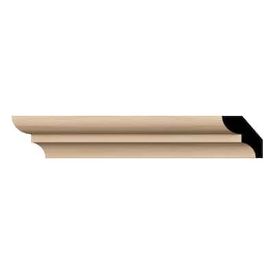 WM75 9/16-in D x 1-5/8-in W x 96-in L Americraft Solid Hardwood Stain Grade Bed Moulding