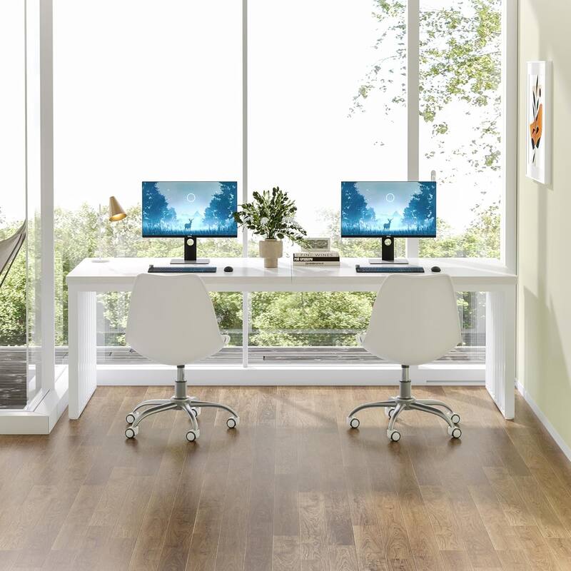 78.74" Extra Long Computer Desk, Double 2-Person Desk, Workstation Writing Study Table for Home Office