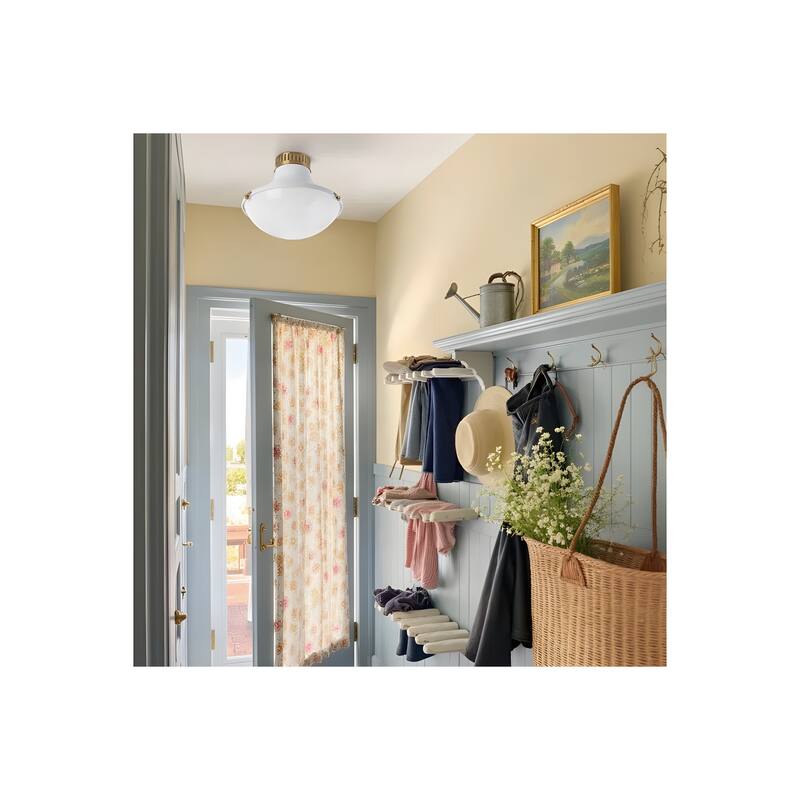 10 in.Collar Metal Round Bowl Flush Mount