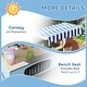 preview thumbnail 7 of 7, Qaba Kids Wooden Sandbox with Canopy, Grocery Store Outdoor Sand Box with Bench Seats, Bottom Liner, Drawing Board, Blue