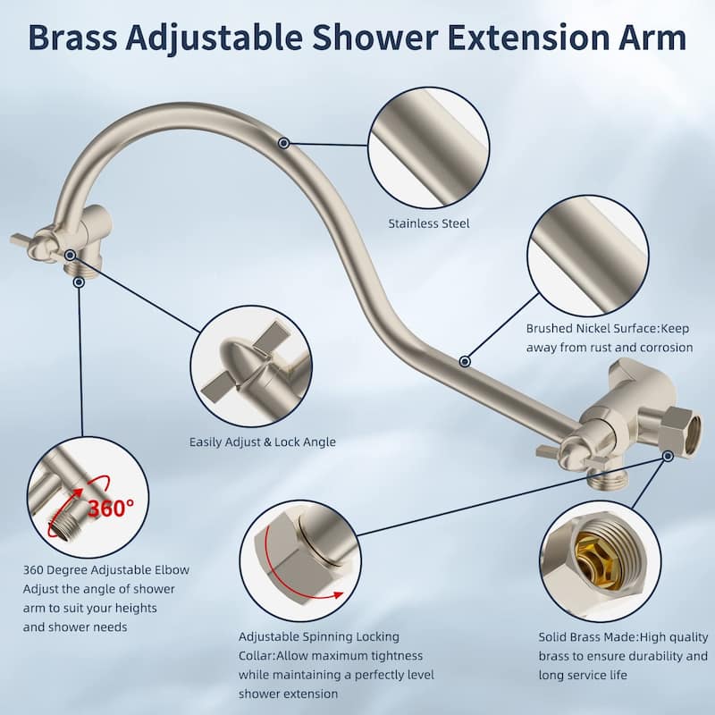 10 Inch Thickness Metal Rainfall Shower Head/Handheld Shower Combo