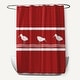 preview thumbnail 13 of 13, 71 x 74-inch Birdwalk Animal Print Shower Curtain Red