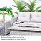 preview thumbnail 19 of 17, 5-piece Patio Conversation Set Sofa Set with Fire Pit Table