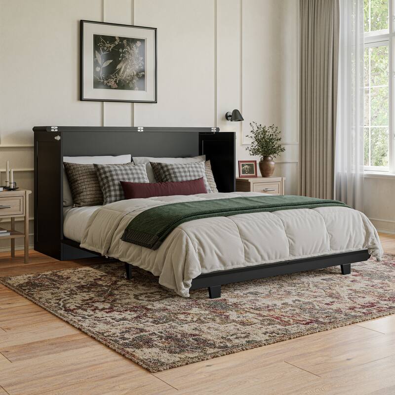 AFI Charleston Murphy Bed Chest with 6" Mattress