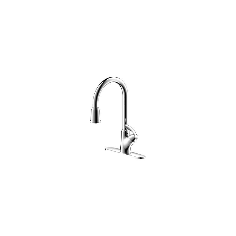UltraFaucets Stilleto Collection Single-Handle Kitchen Faucet With Pull-Down Spray