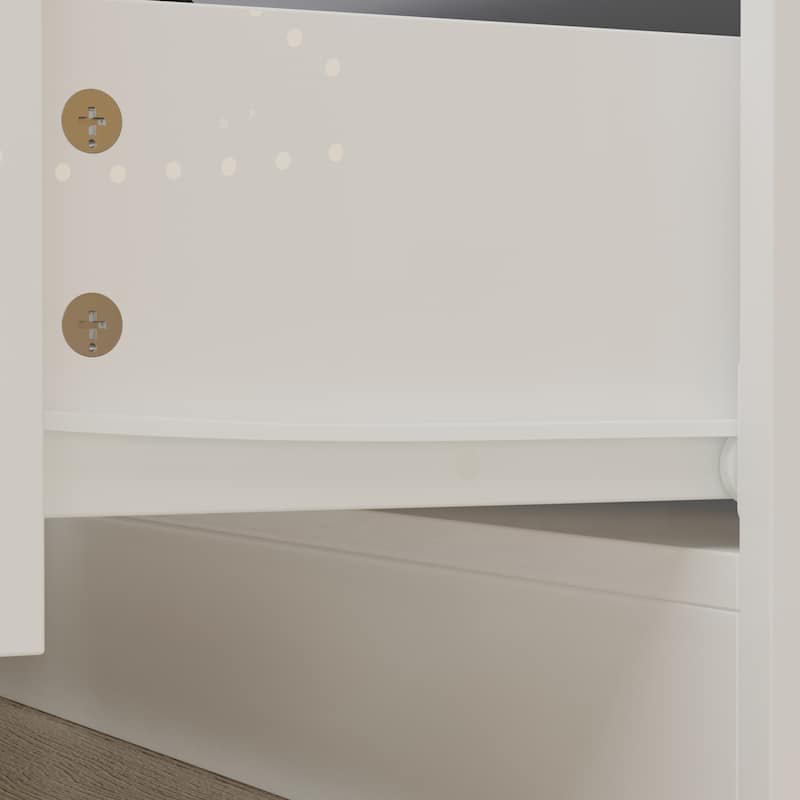 94.5"Elegant High-Gloss Entertainment Unit for Living Room and Bedroom - 94.5"x78.7"