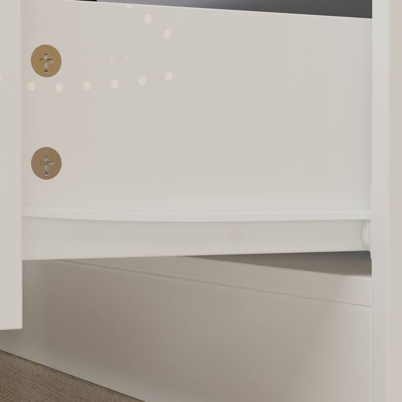 Versatile White Entertainment Center: Stylish, Durable, and Spacious - 94.5"x78.7"
