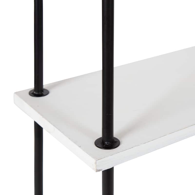 Kate and Laurel Walters Wood and Metal 3-tier Floating Shelf
