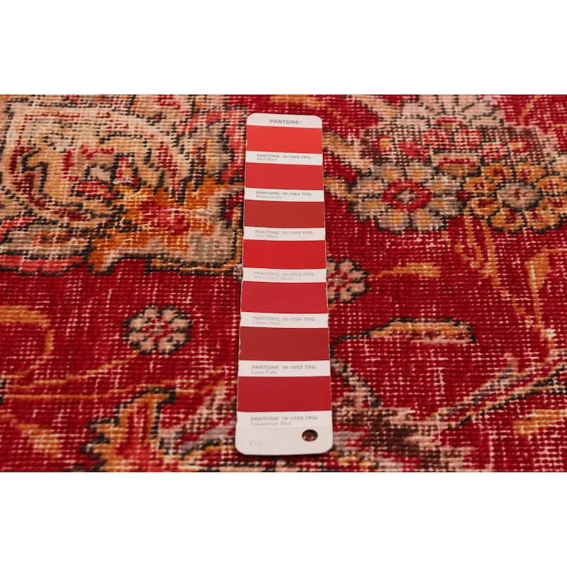ECARPETGALLERY Hand-knotted Antalya Vintage Red Wool Rug - 9'4 x 11'0