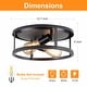 preview thumbnail 21 of 49, 2-Light Black Farmhouse Flush Mount Ceiling Light-2 Pack