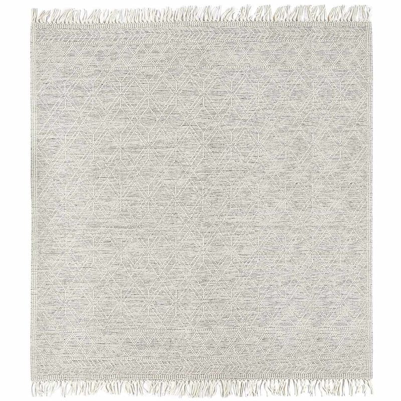 Hauteloom Arnside Living Room, Bedroom Area Rug - Ivory, Pink - 2'3" x 3'9" - 8' Square - Black, Ivory / Ramsbury