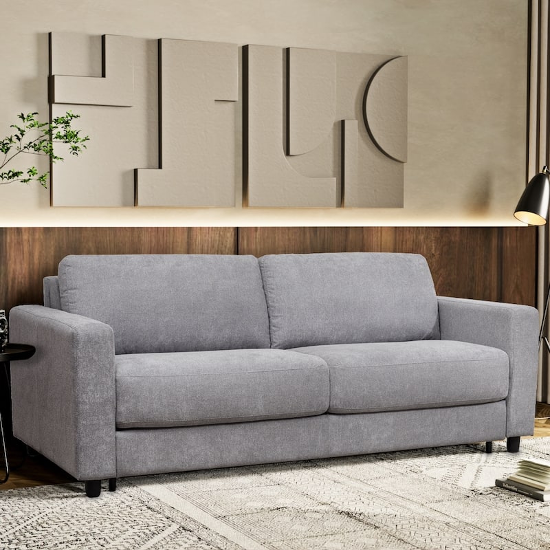 Stearns & Foster® Atillio 80 in.Queen Sleeper Sofa with Pocket Coil Mattress - Grey