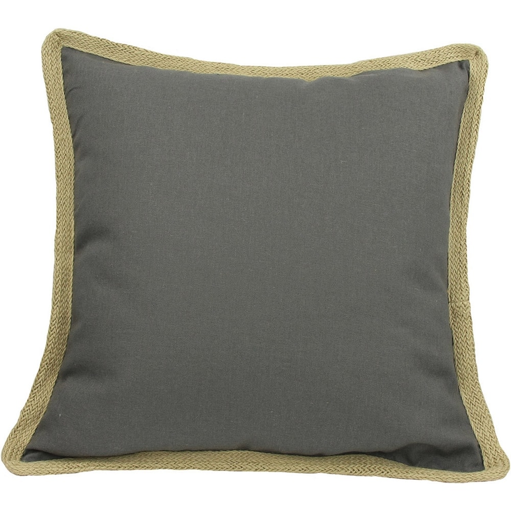20"x20" Charcoal Linen Blend Zippered Pillow