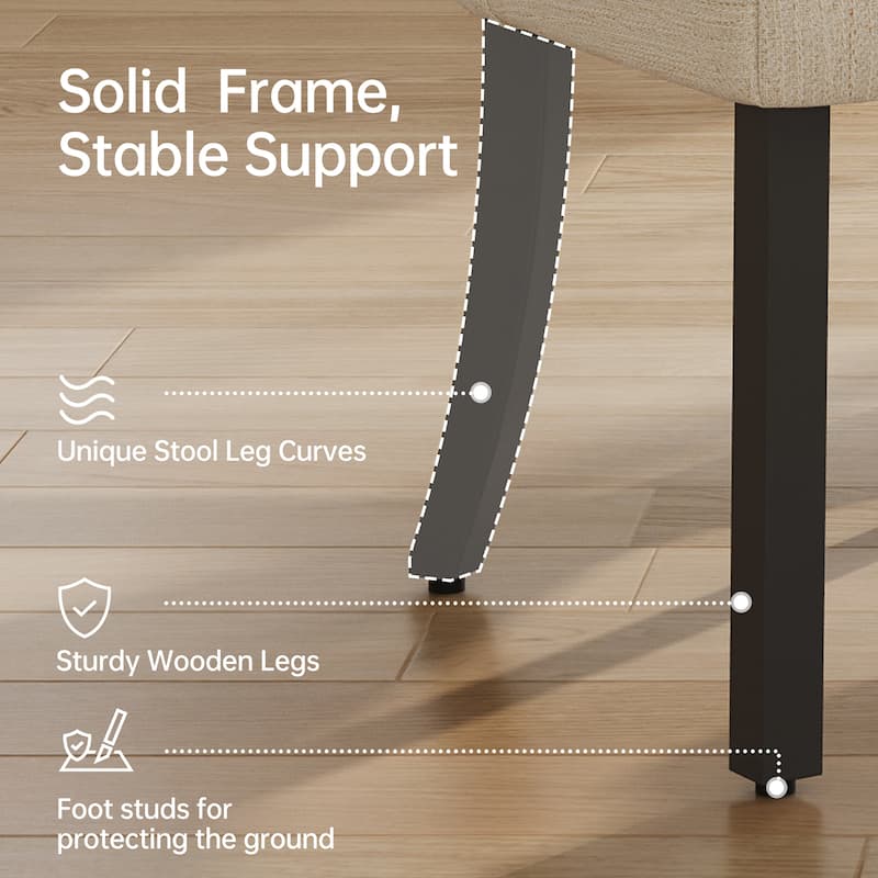 Set of 2/4/6 Modern Fabric Upholstered Dining Room Chair Kitchen Chairs with Wood legs