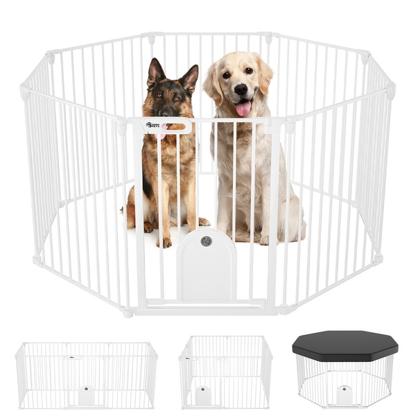 Metal play yard for dogs cheap